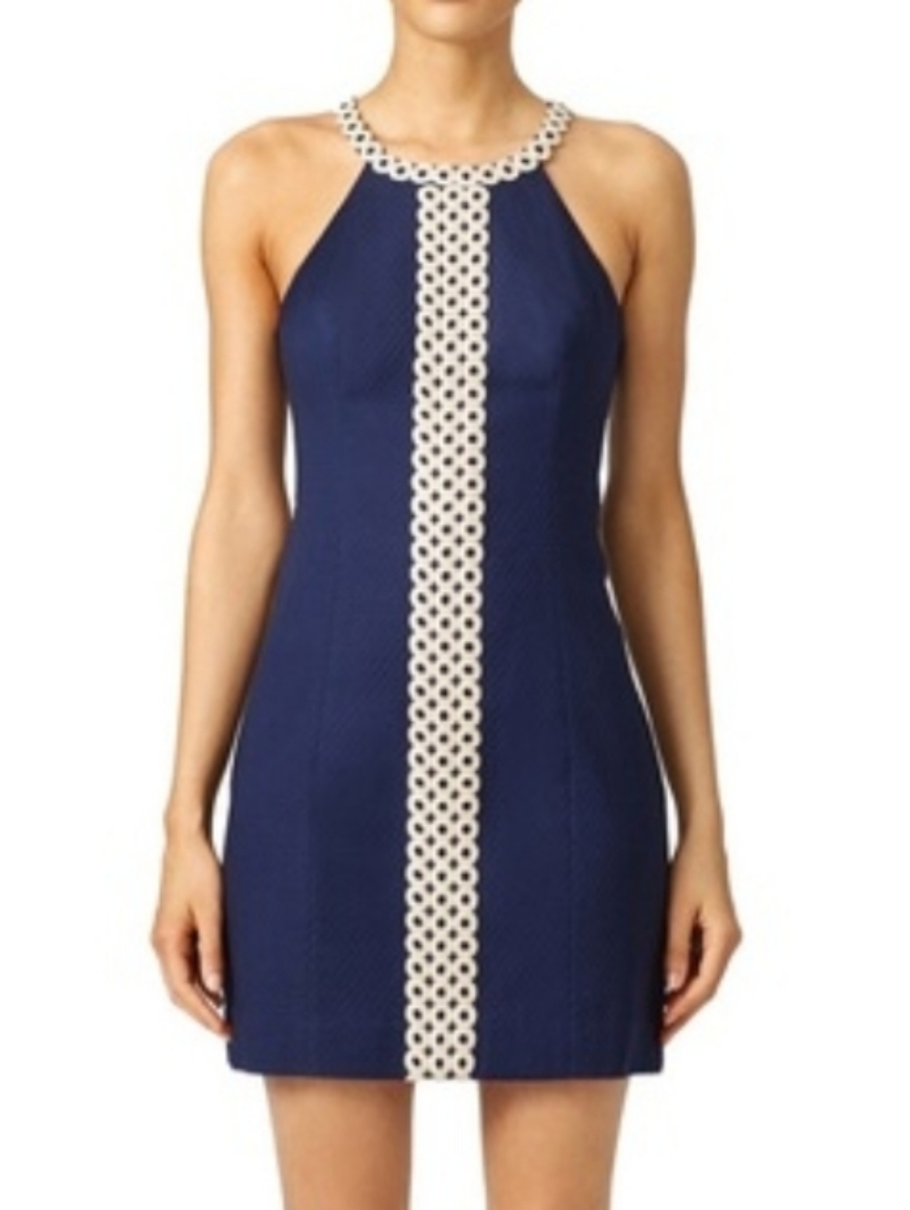 Lily pulitzer Navy Blue And Gold Sasha Shift Dress